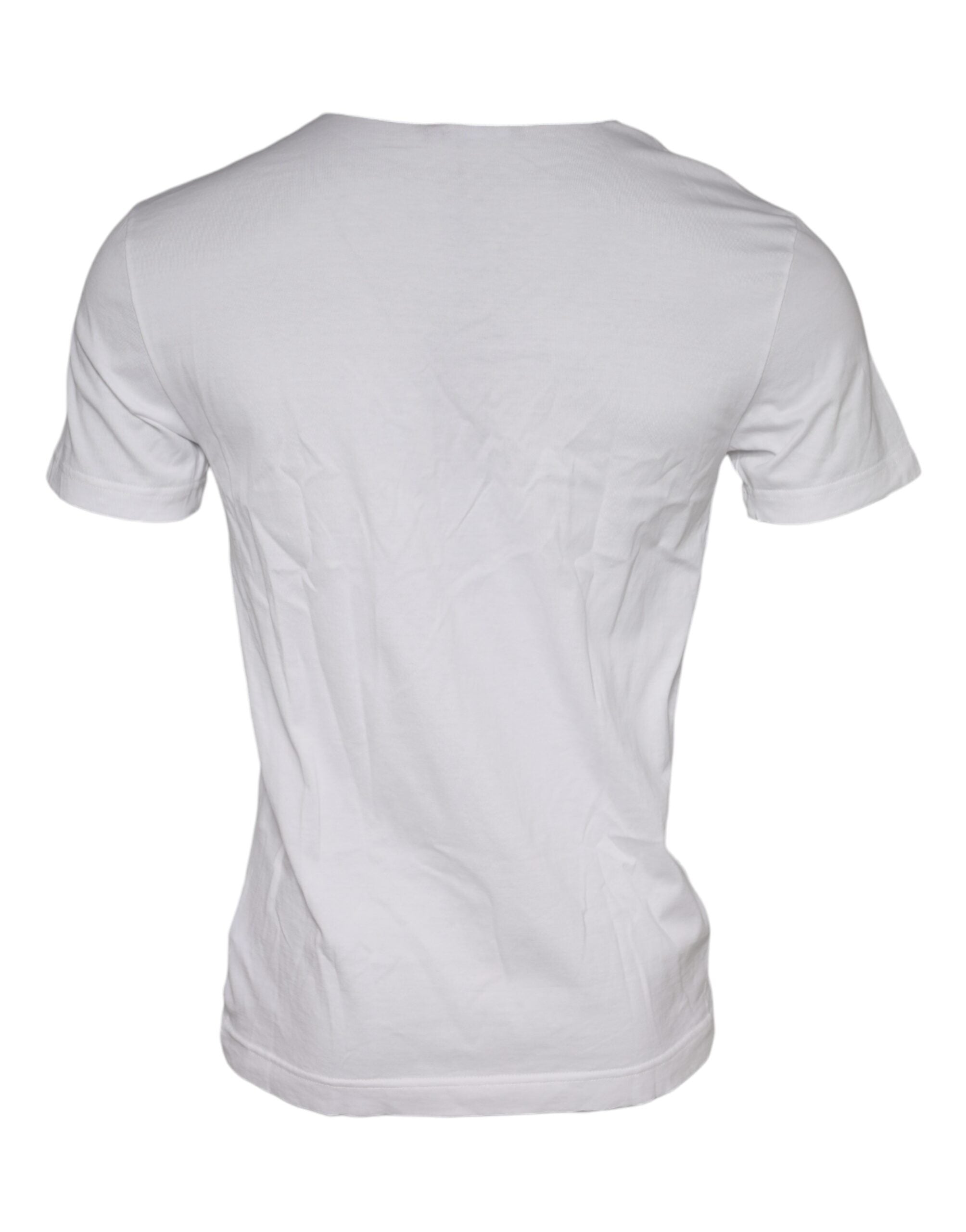 Dolce & Gabbana White Graphic Print Cotton Crew Neck T-shirt -   -  Dolce & Gabbana.