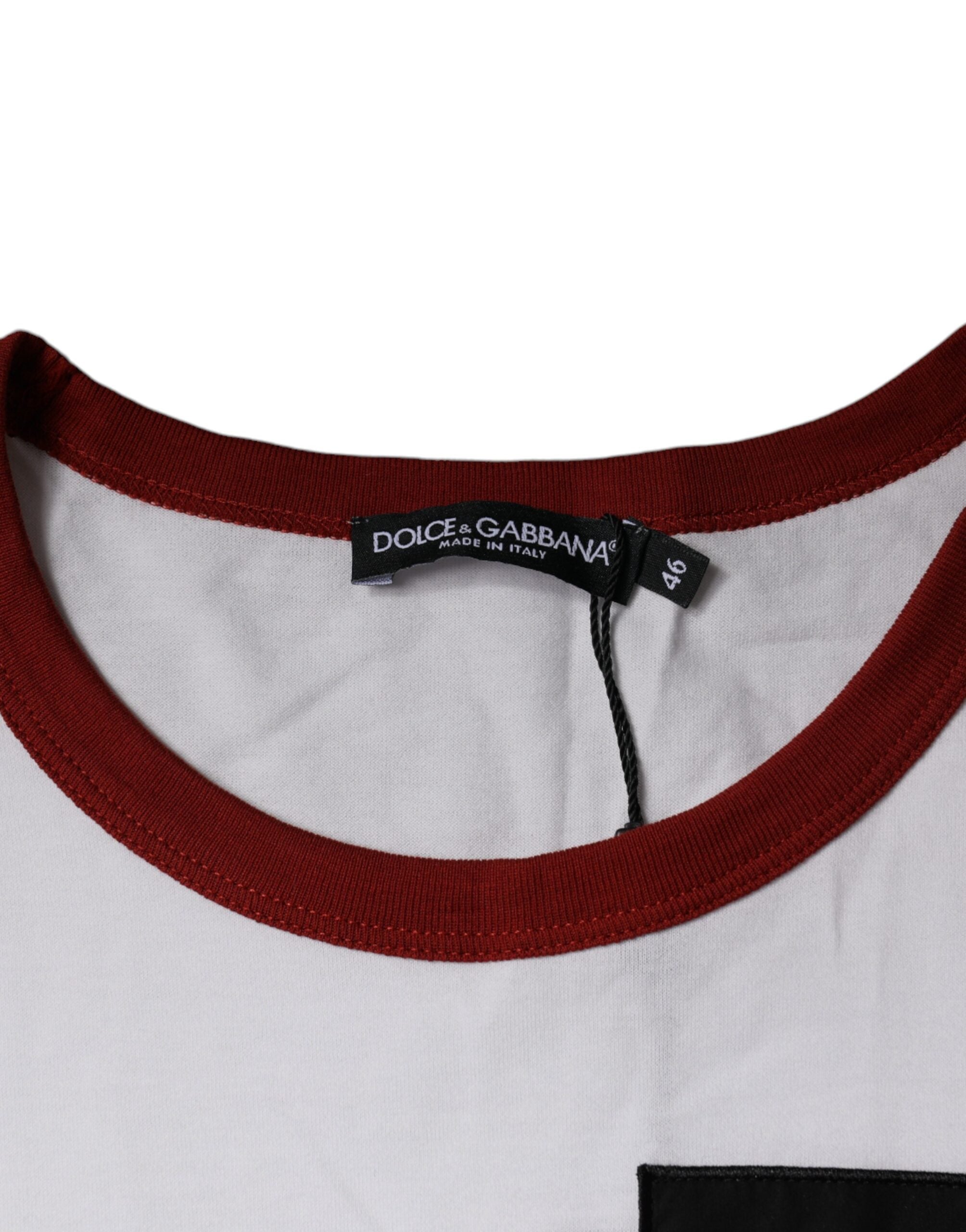 Dolce & Gabbana White Graphic Print Cotton Crew Neck T-shirt -   -  Dolce & Gabbana.