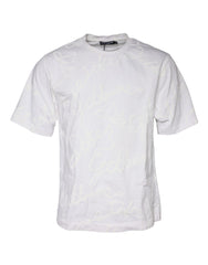 Dolce & Gabbana White Logo Print Cotton Crew Neck T-shirt -   -  Dolce & Gabbana.