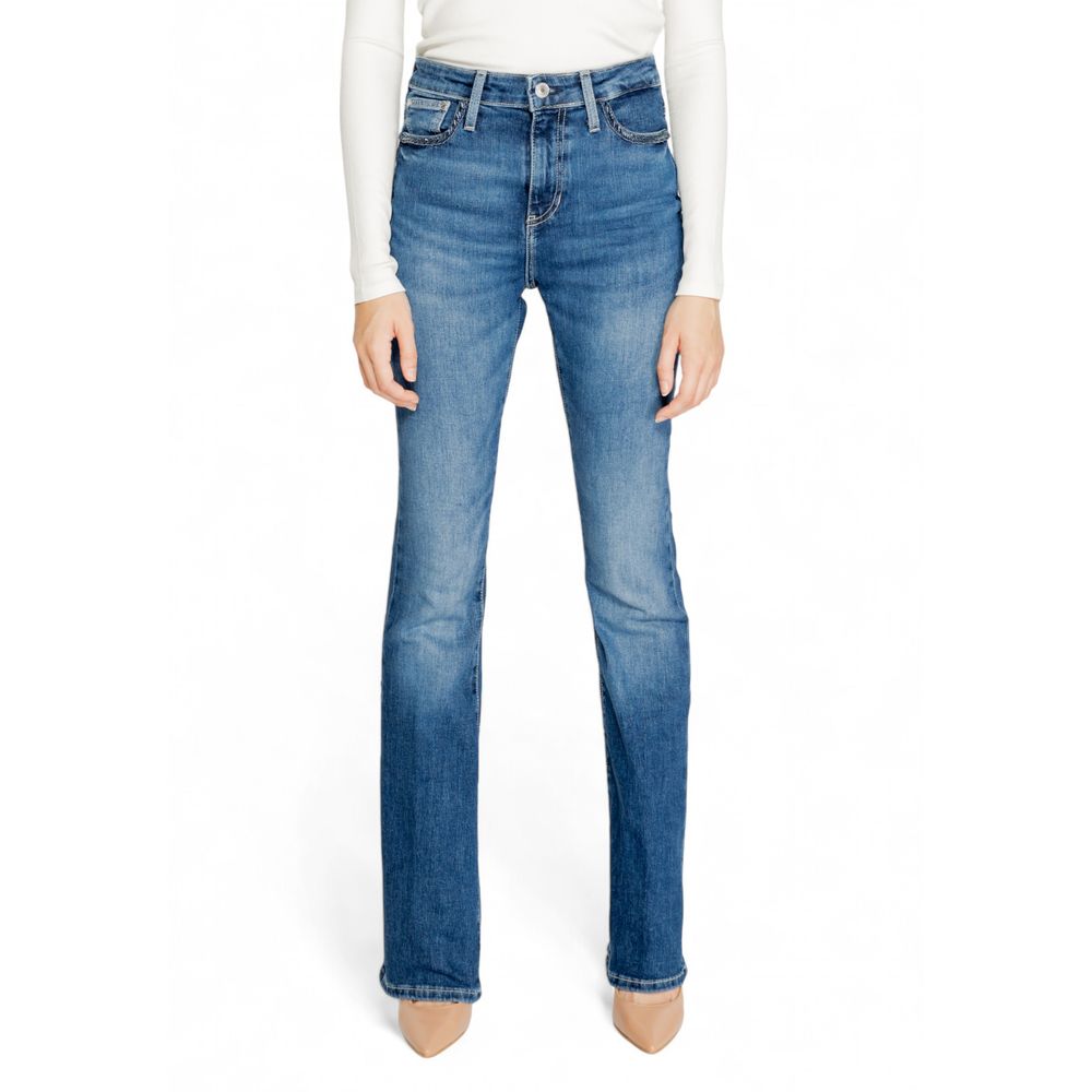 Guess Blue Cotton Bootcut Jean -   -  Guess.