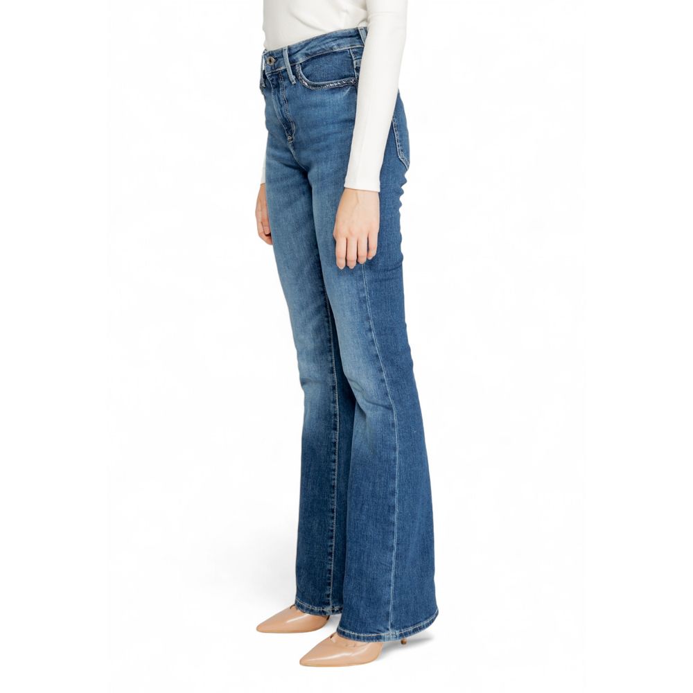 Guess Blue Cotton Bootcut Jean -   -  Guess.