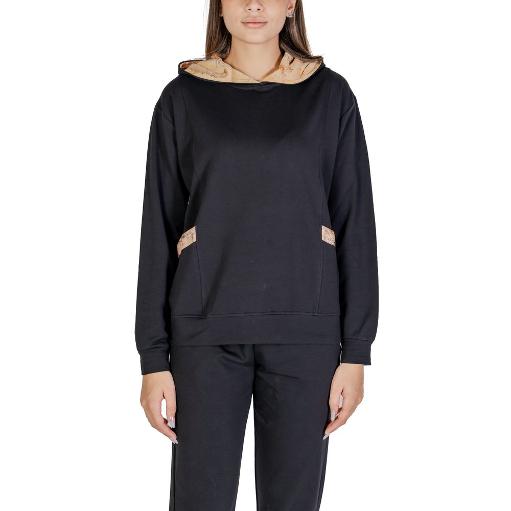 Alviero Martini Prima Classe Black Cotton Hoody -   -  Alviero Martini Prima Classe.