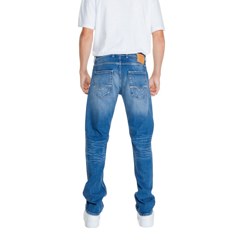 Replay Blue Cotton Relaxed Fit Jean -   -  Replay.