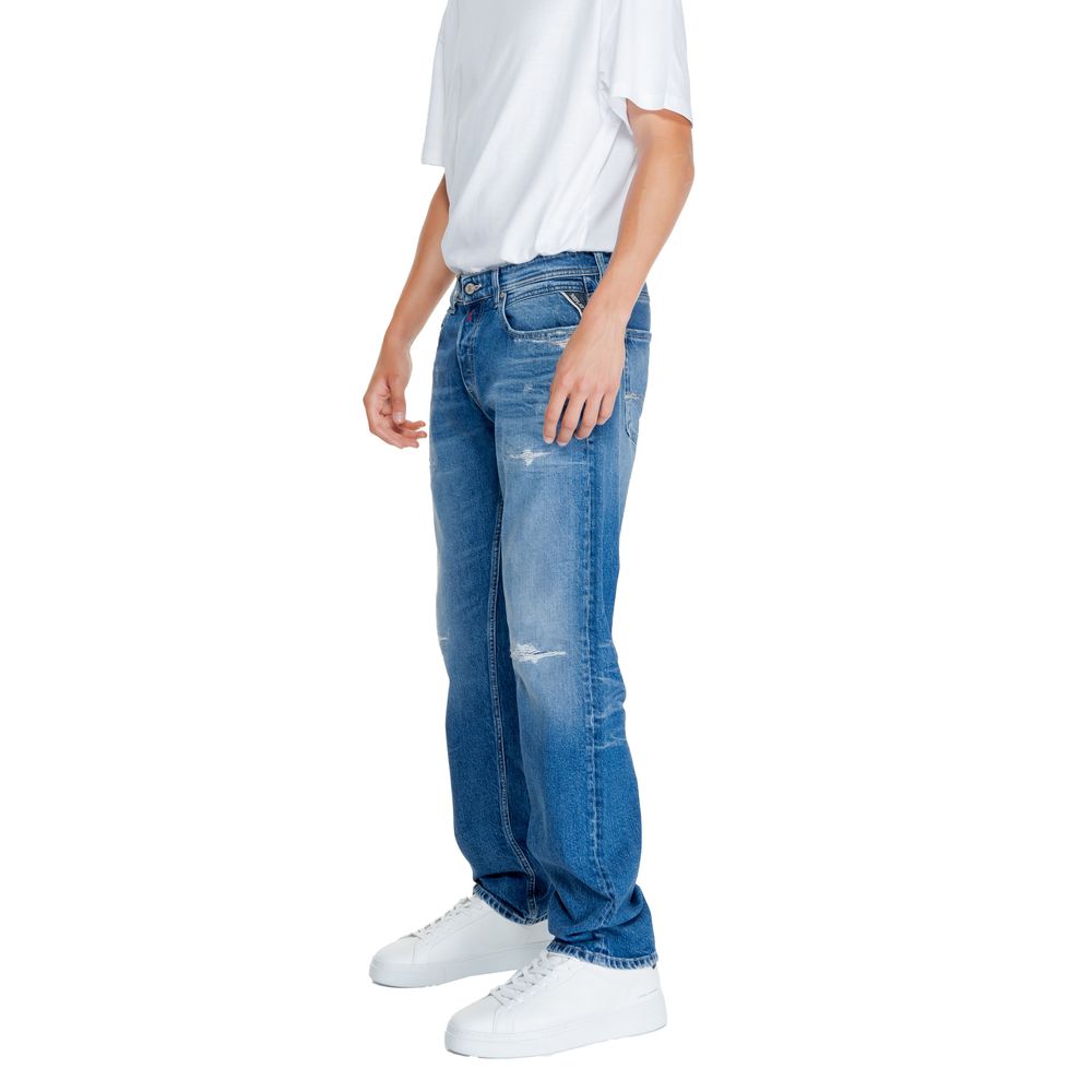 Replay Blue Cotton Relaxed Fit Jean -   -  Replay.