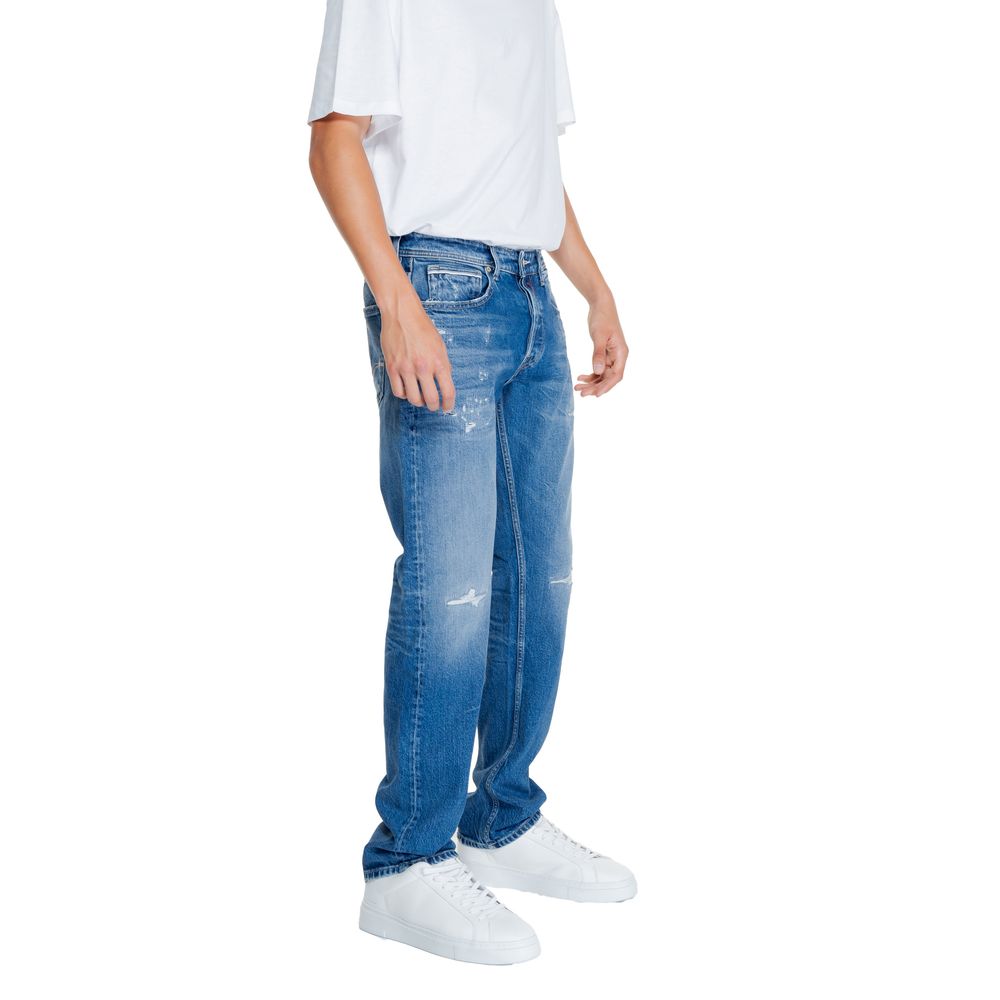 Replay Blue Cotton Relaxed Fit Jean -   -  Replay.