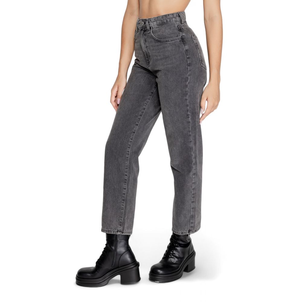 Only Gray Cotton Mom Jean -   -  Only.