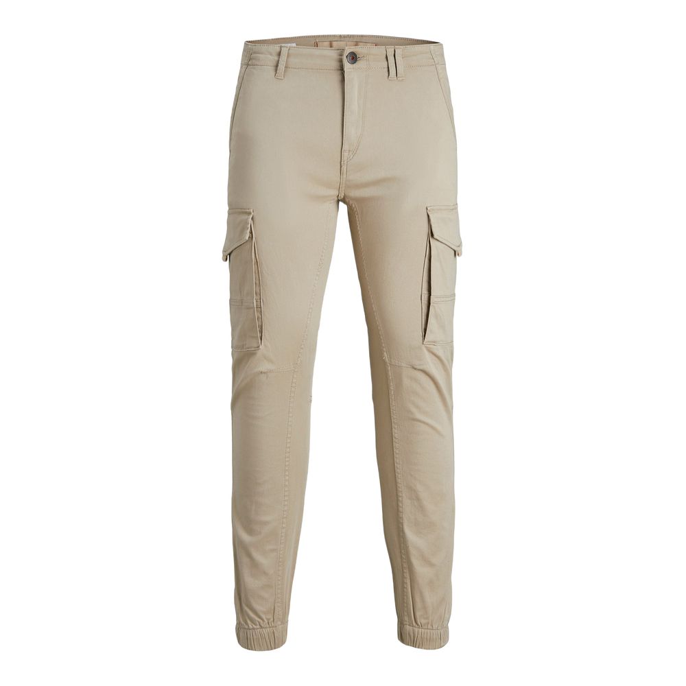 Jack Jones Beige Cotton Pant -   -  Jack Jones.
