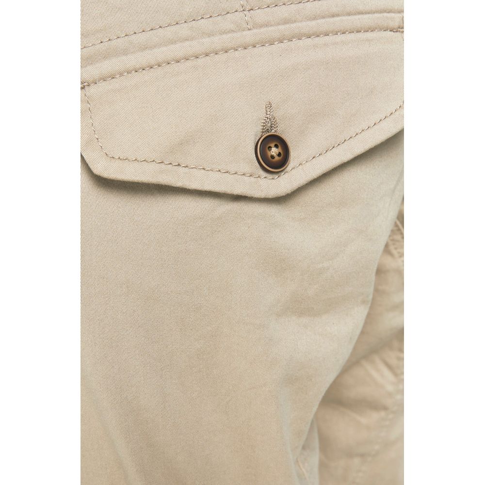 Jack Jones Beige Cotton Pant -   -  Jack Jones.