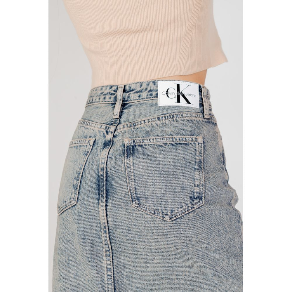 Calvin Klein Jeans Blue Cotton Skirt -   -  Calvin Klein Jeans.