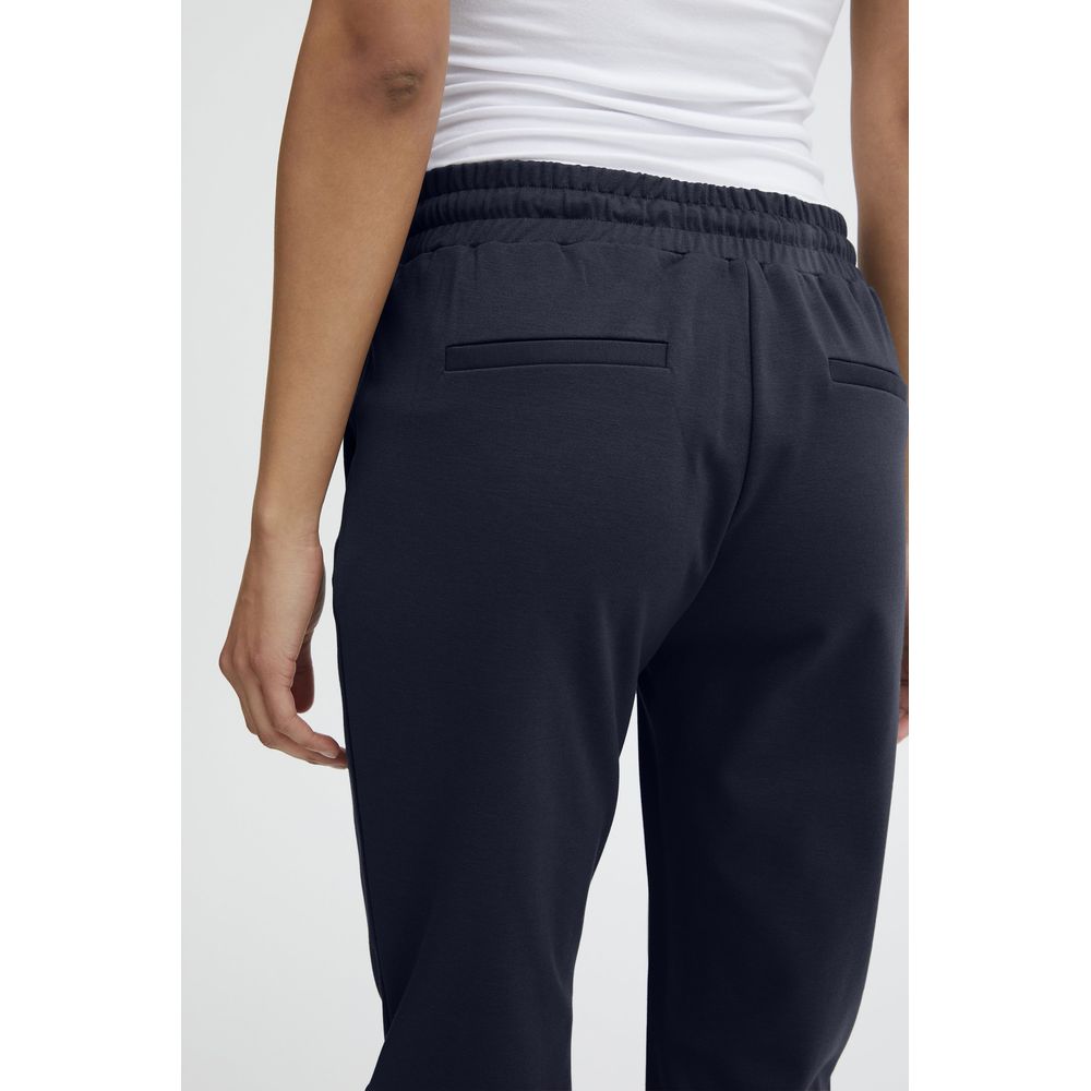 ICHI Blue Polyester Pant -   -  ICHI.