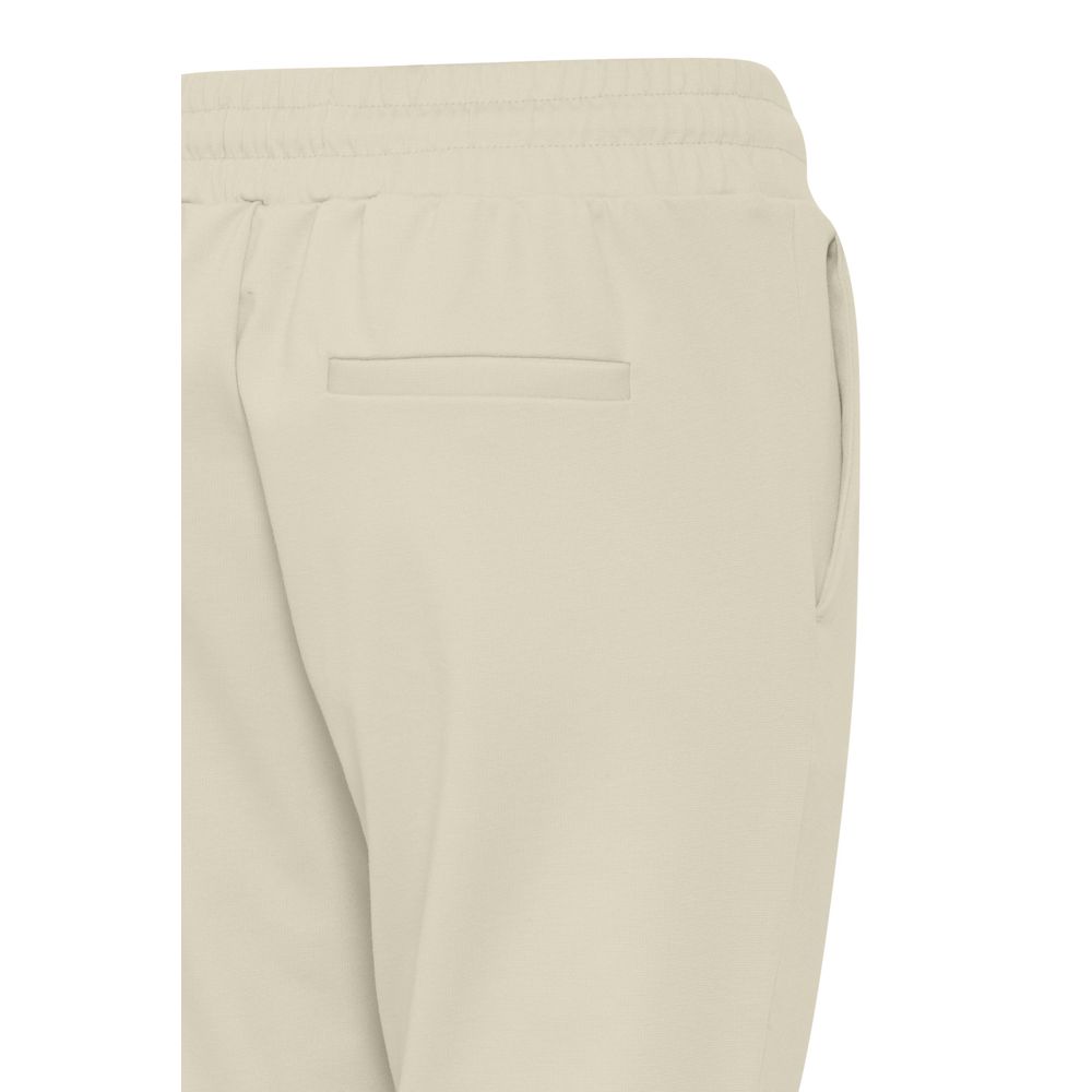 ICHI Beige Polyester Pant -   -  ICHI.