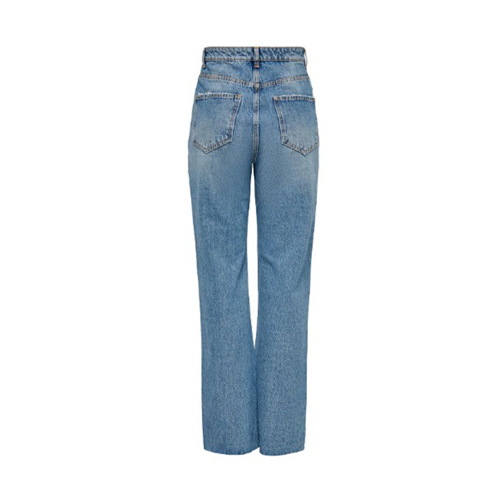 Only Light Blue Cotton Relaxed Fit Jean -   -  Only.