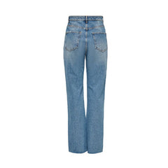 Only Light Blue Cotton Relaxed Fit Jean -   -  Only.