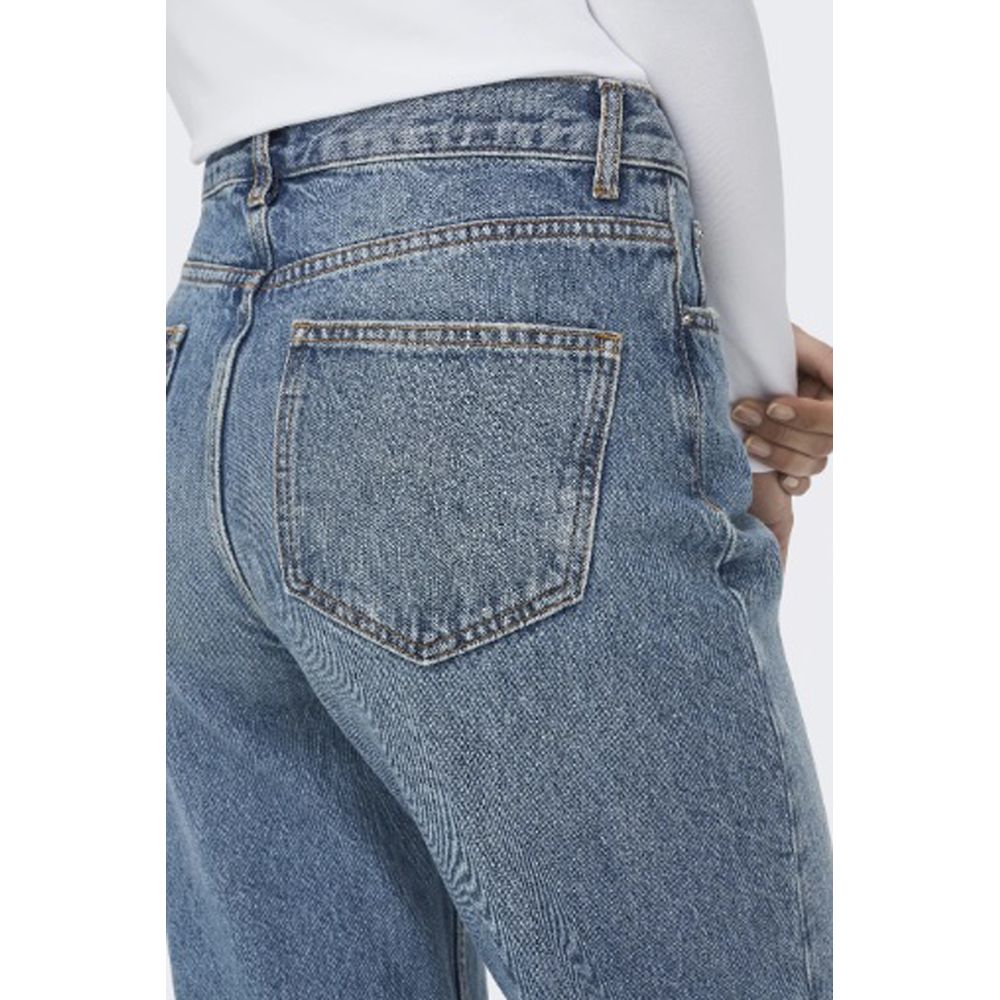Only Light Blue Cotton Relaxed Fit Jean -   -  Only.