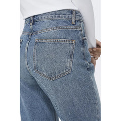 Only Light Blue Cotton Relaxed Fit Jean -   -  Only.