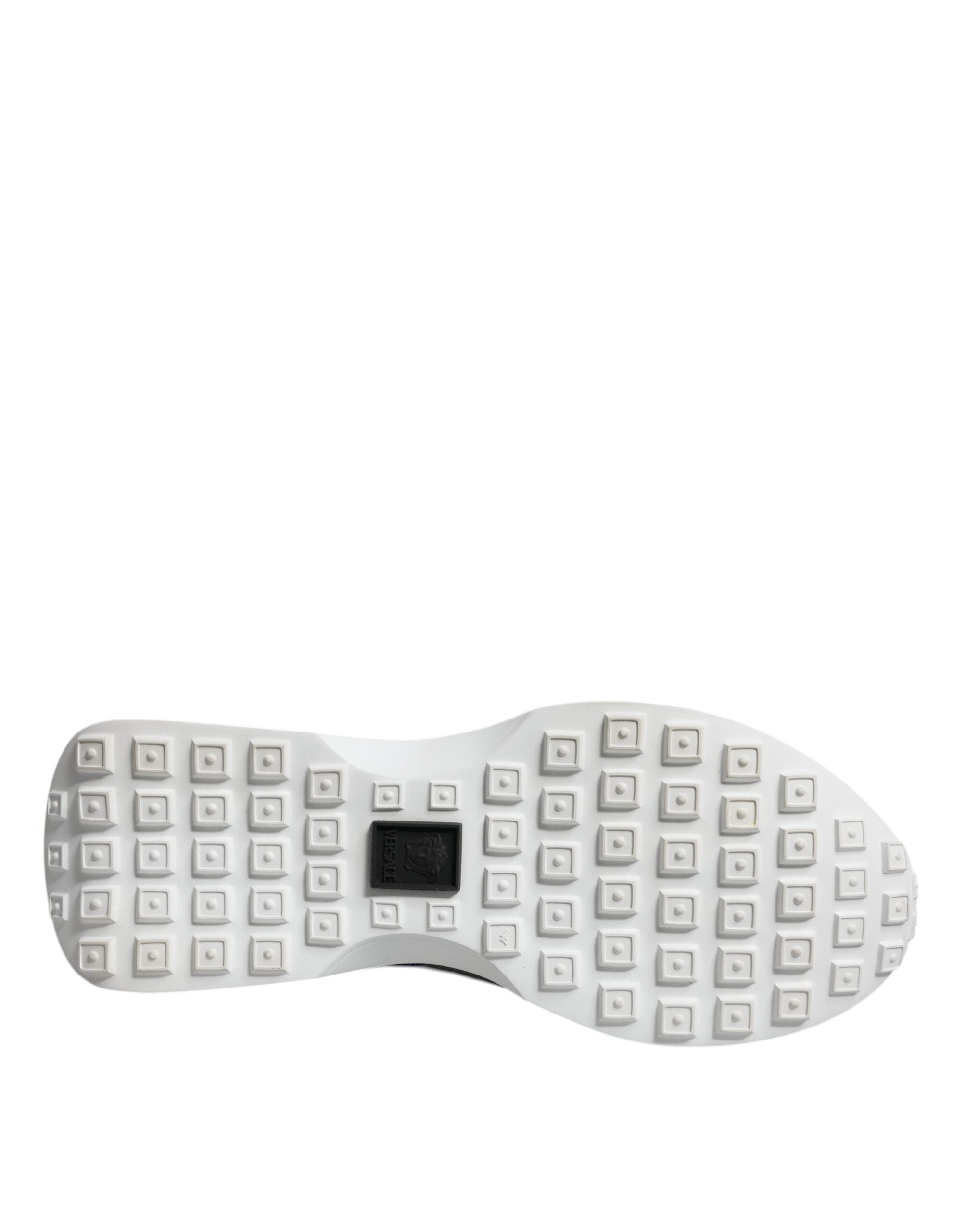 Versace Multicolor Canvas Quad Fabric Medusa Low Top Sneakers Shoes -   -  Versace.