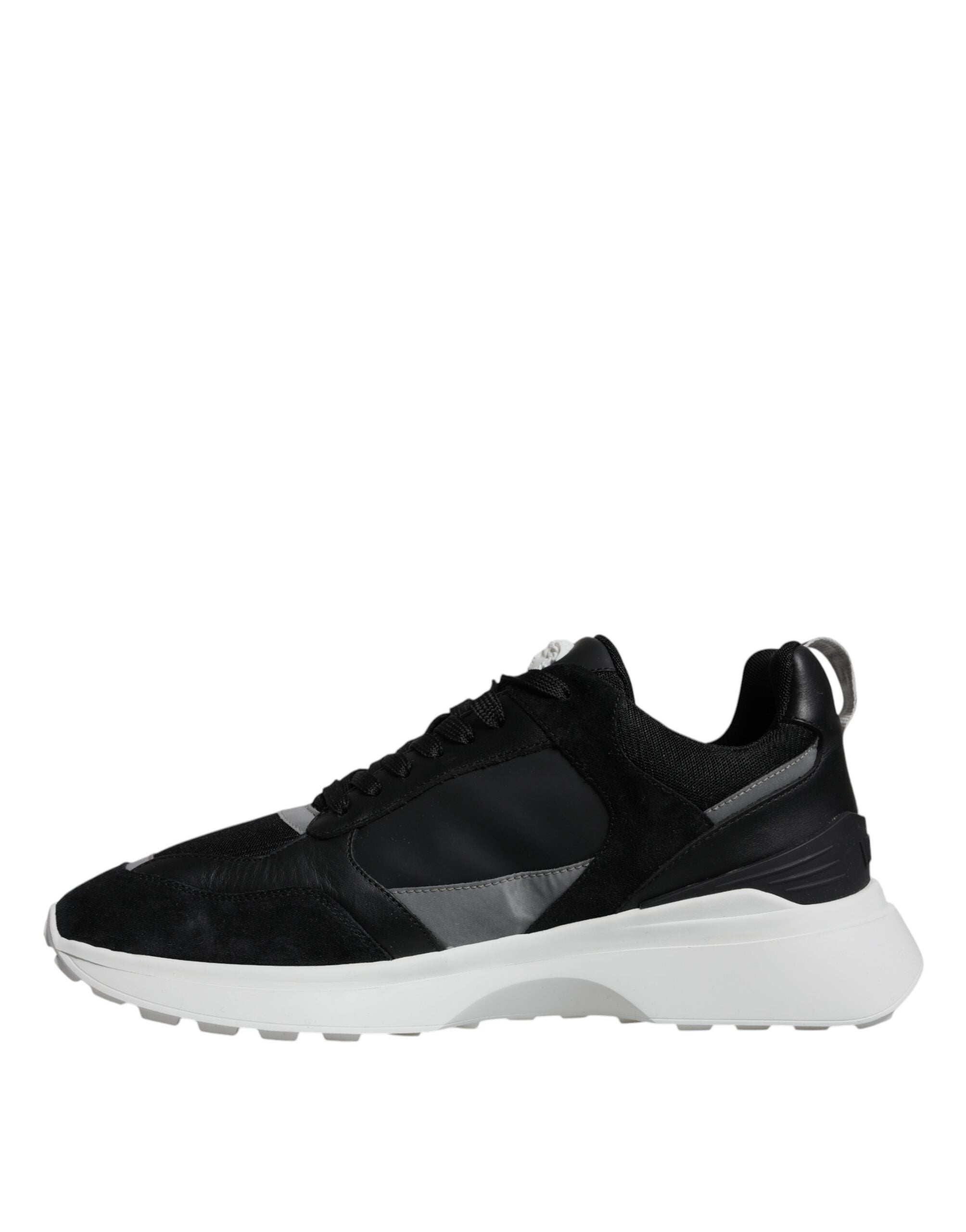 Versace Black Canvas Quad Fabric Medusa Low Top Sneaker Shoes -   -  Versace.
