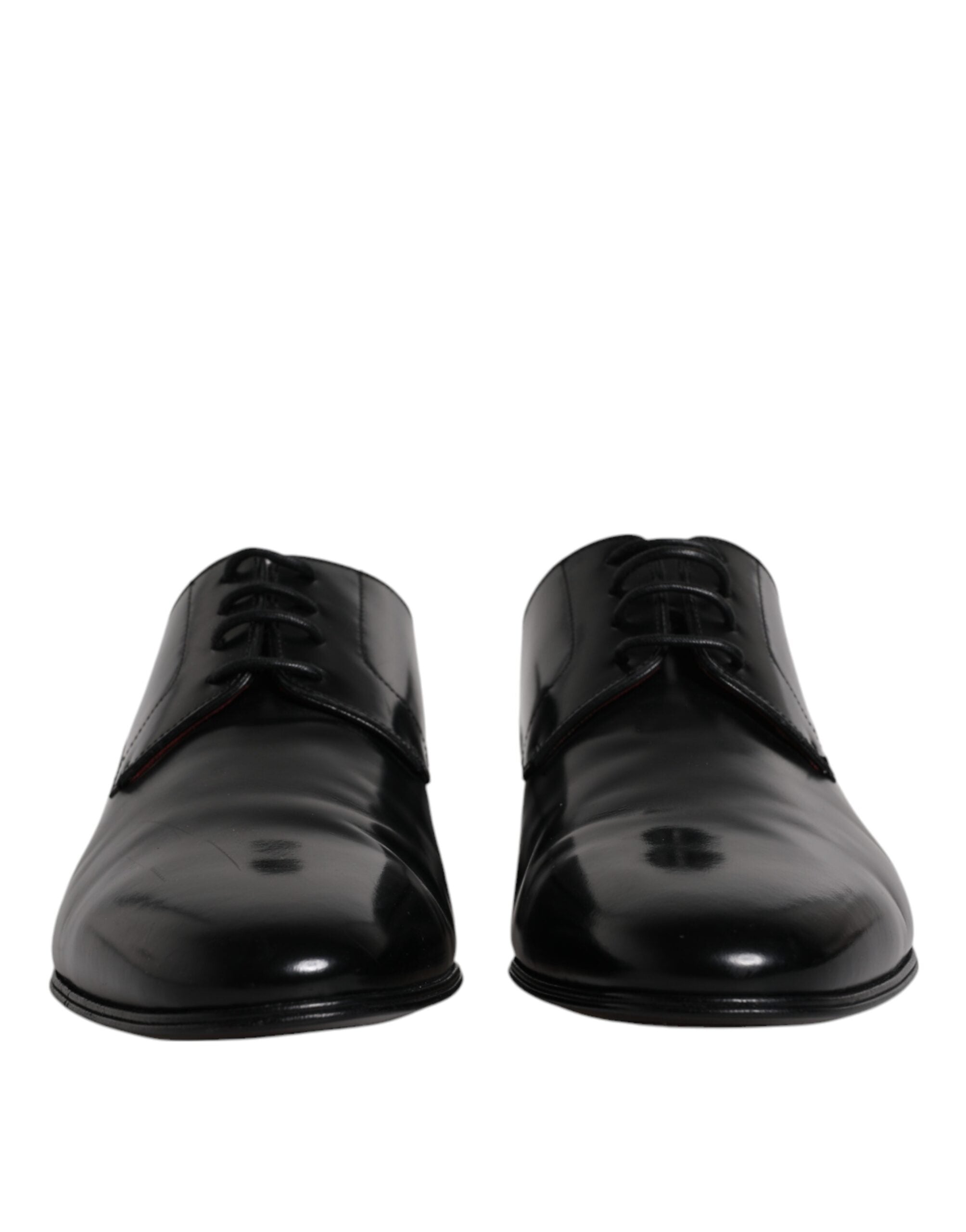 Dolce & Gabbana Black Leather Lace Up Men Derby Formal Shoes -   -  Dolce & Gabbana.