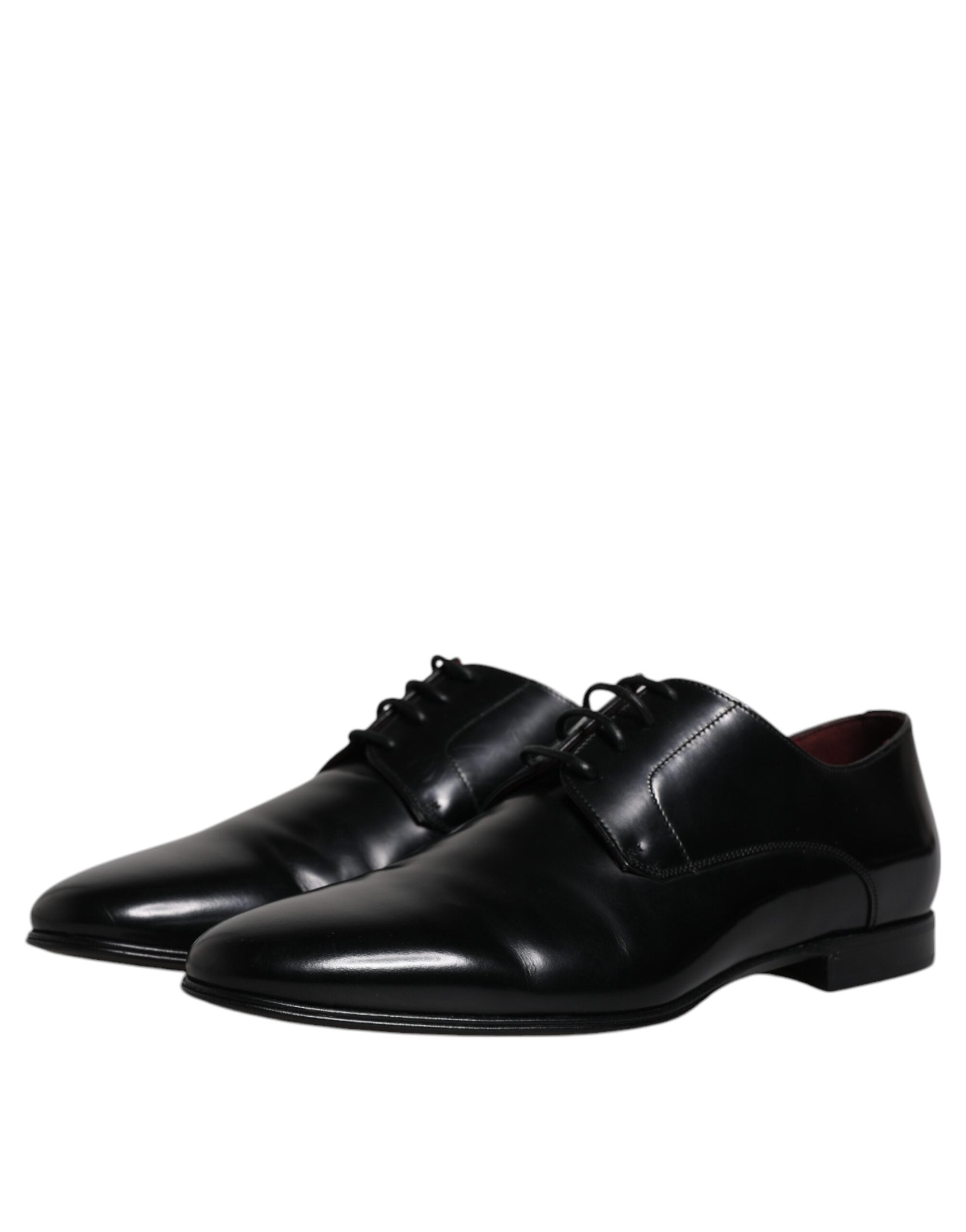 Dolce & Gabbana Black Leather Lace Up Men Derby Formal Shoes -   -  Dolce & Gabbana.
