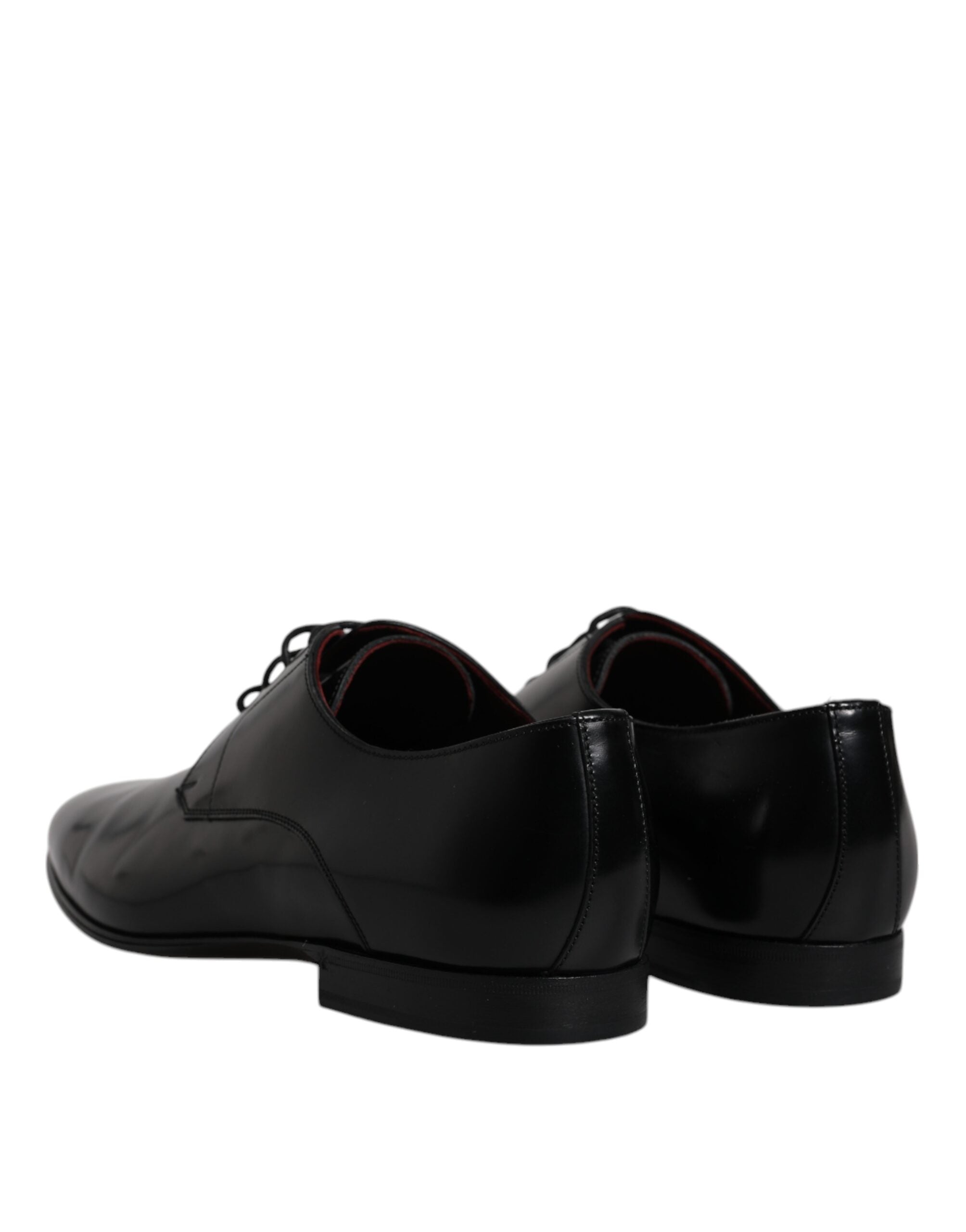Dolce & Gabbana Black Leather Lace Up Men Derby Formal Shoes -   -  Dolce & Gabbana.
