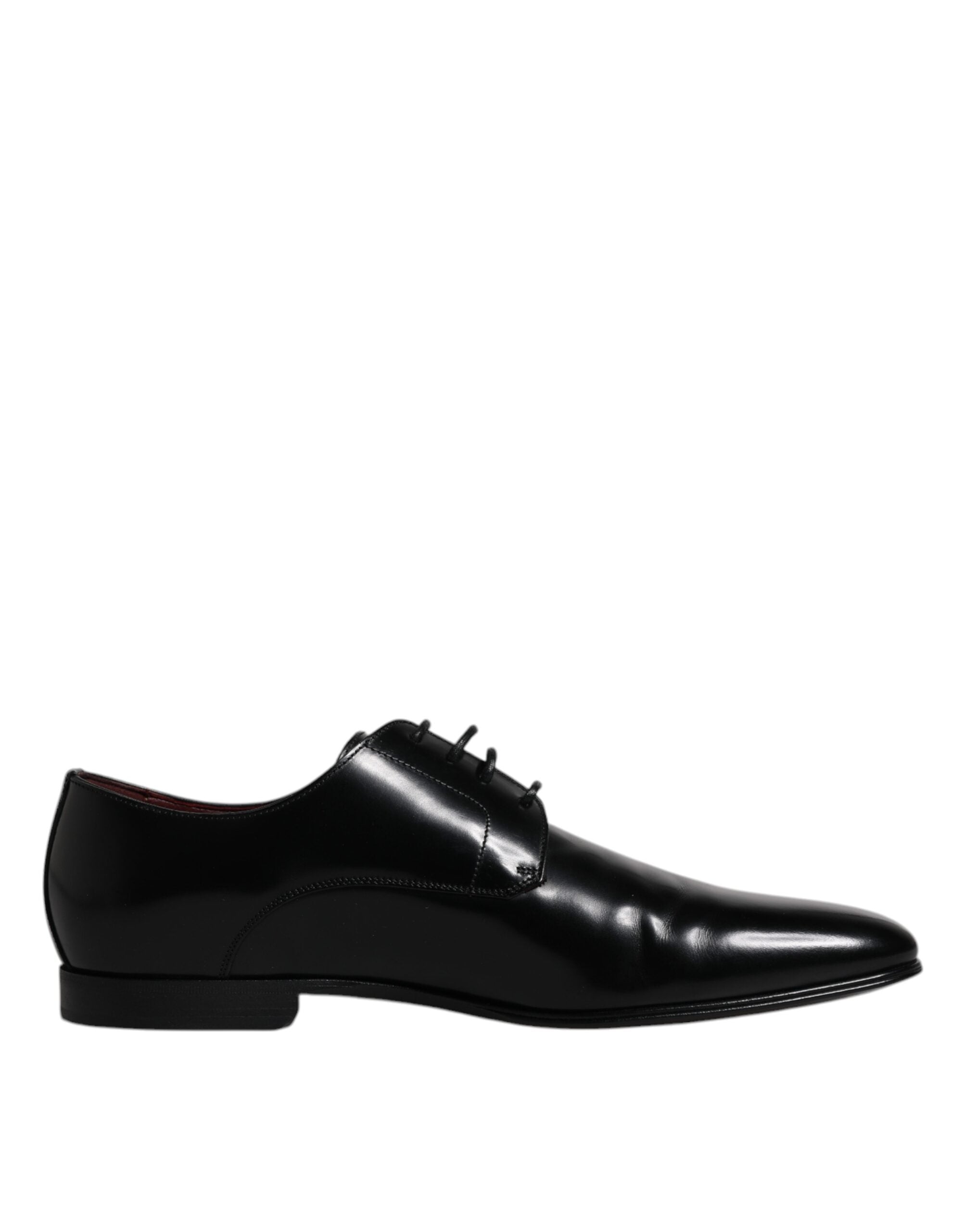 Dolce & Gabbana Black Leather Lace Up Men Derby Formal Shoes -   -  Dolce & Gabbana.