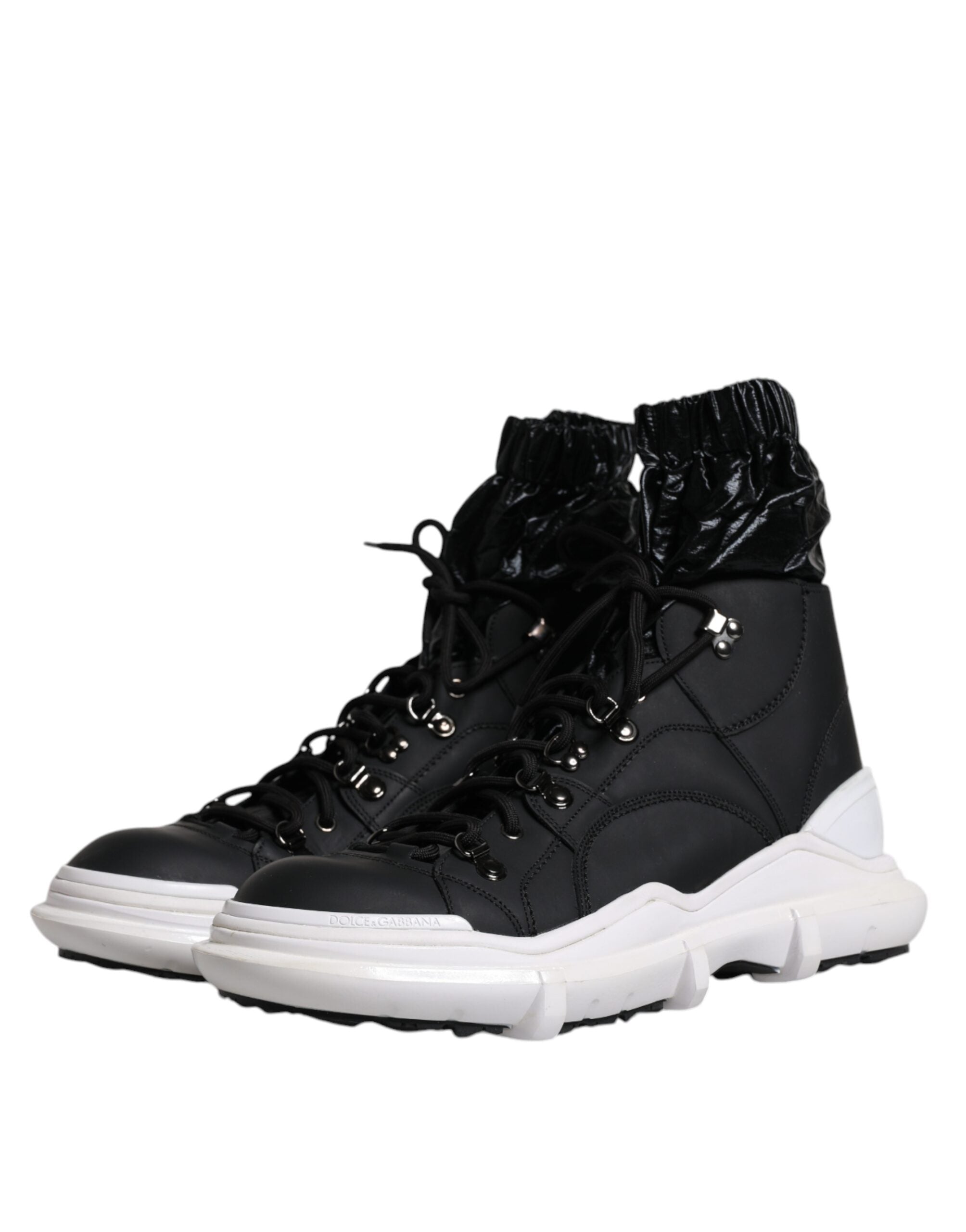 Dolce & Gabbana Black Nylon Galileo High Top Sneakers Shoes -   -  Dolce & Gabbana.