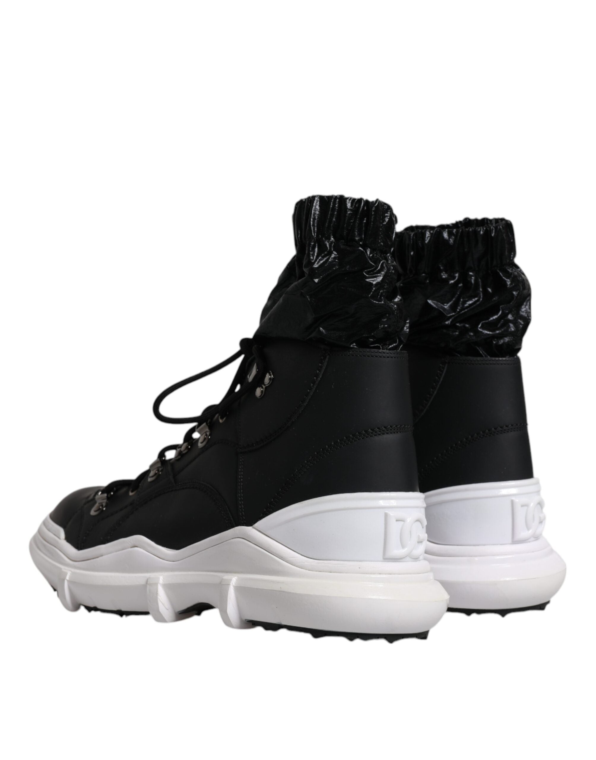 Dolce & Gabbana Black Nylon Galileo High Top Sneakers Shoes -   -  Dolce & Gabbana.
