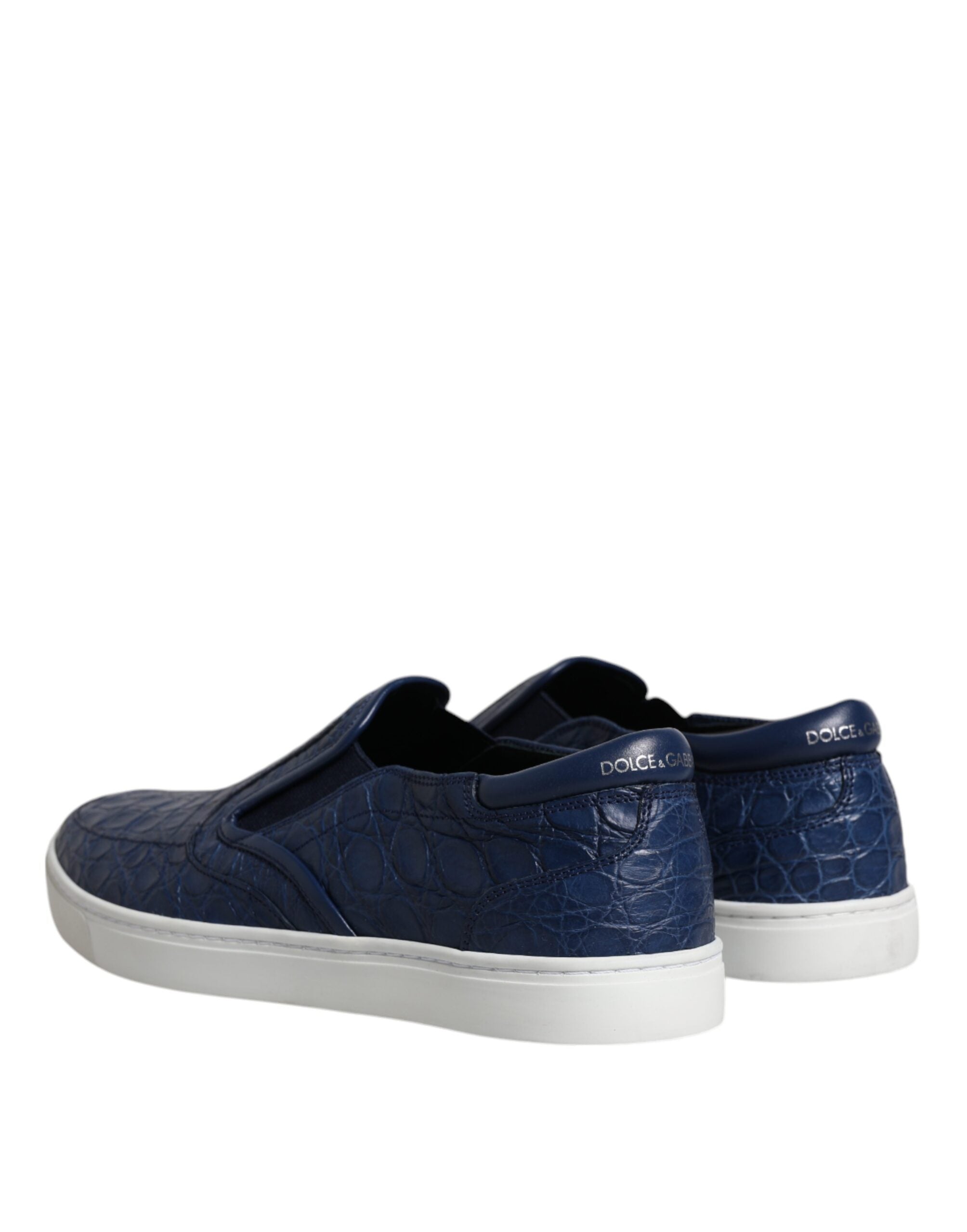 Dolce & Gabbana Blue Croc Exotic Leather Men Sneakers Shoes -   -  Dolce & Gabbana.