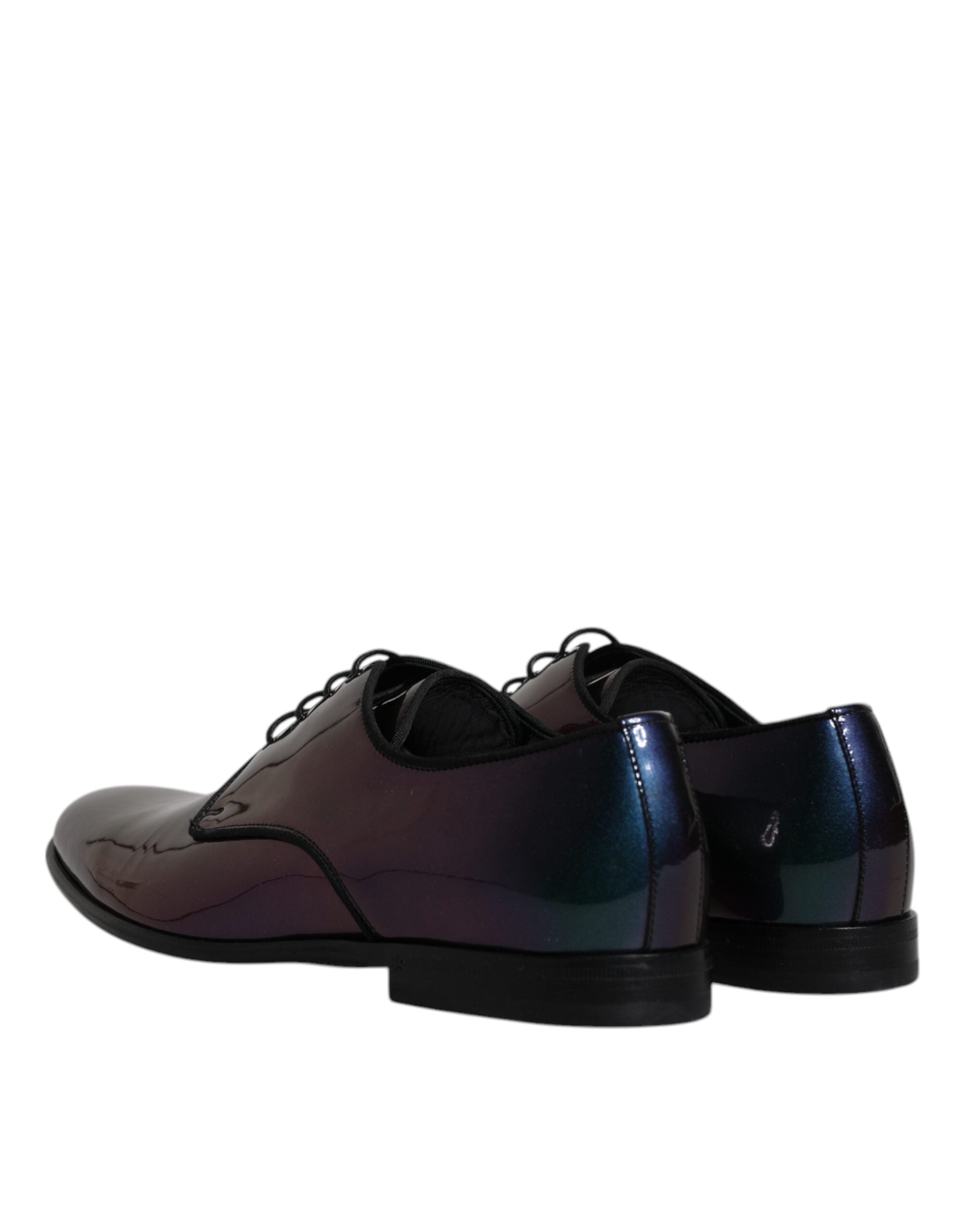 Dolce & Gabbana Peacock Patent Leather Derby Men Dress Shoes -   -  Dolce & Gabbana.