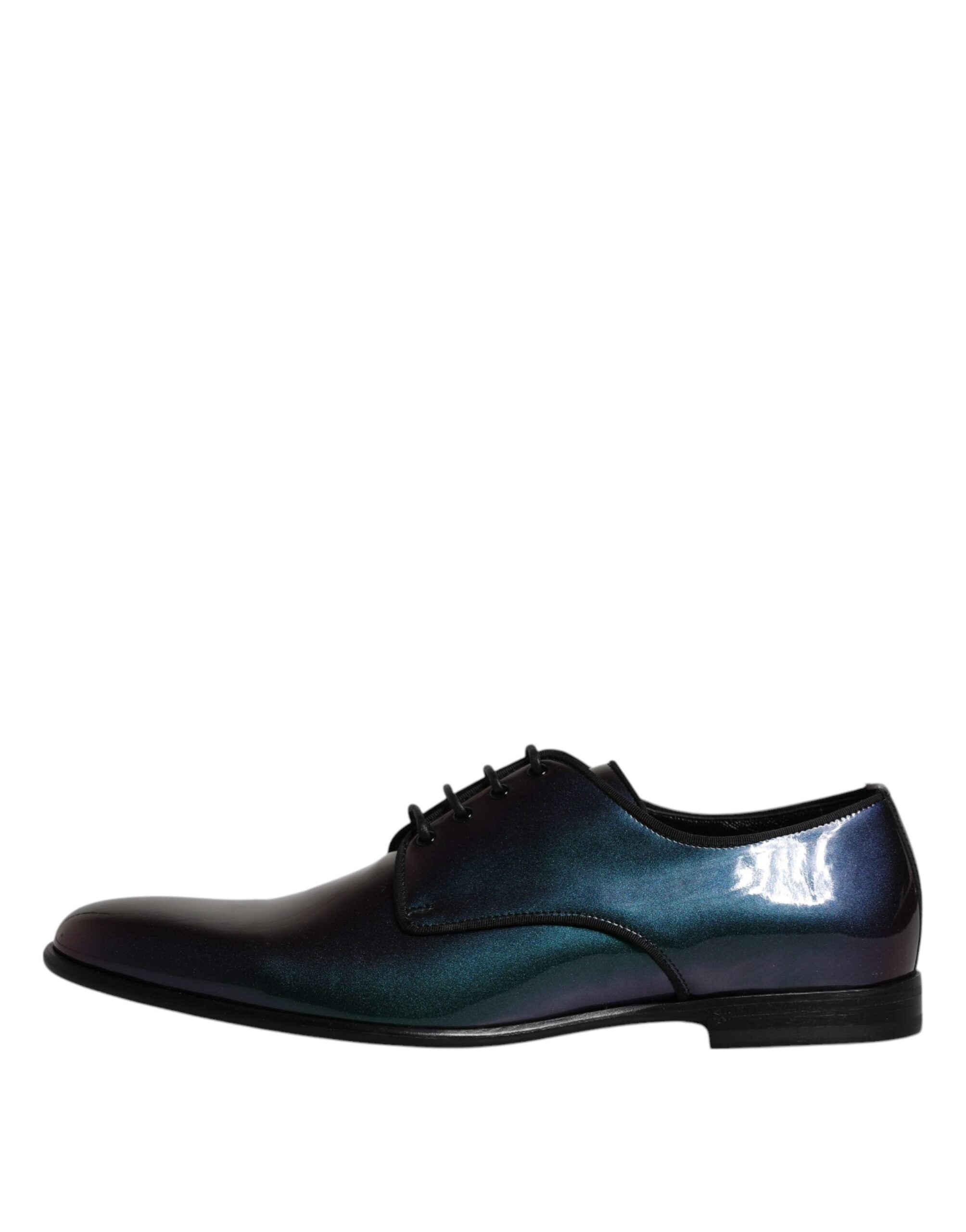 Dolce & Gabbana Peacock Patent Leather Derby Men Dress Shoes -   -  Dolce & Gabbana.