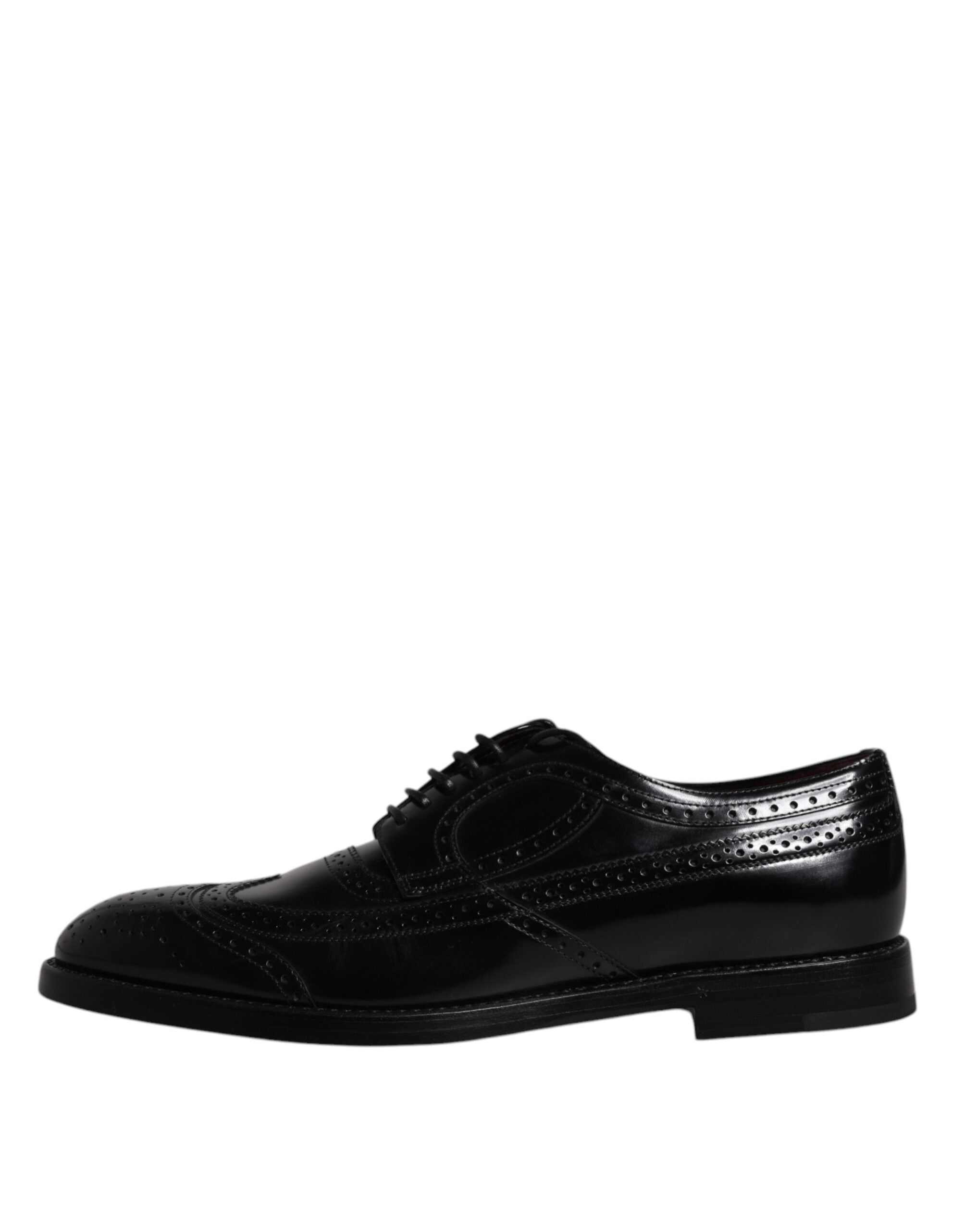 Dolce & Gabbana Black Leather Derby Wingtip Formal Shoes -   -  Dolce & Gabbana.