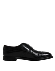 Dolce & Gabbana Black Leather Derby Wingtip Formal Shoes -   -  Dolce & Gabbana.