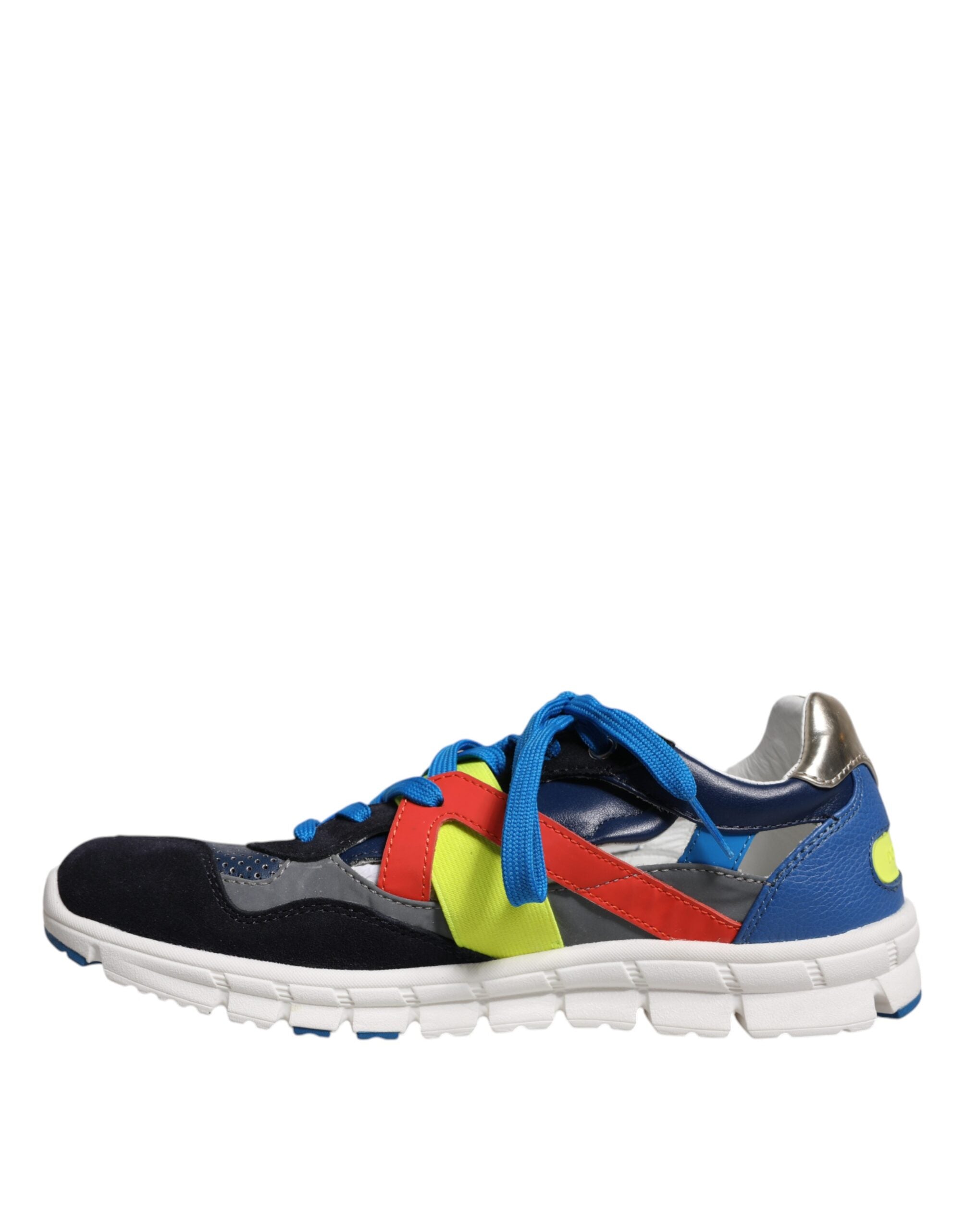 Dolce & Gabbana Multicolor Leather Suede Low Top Sneakers Shoes -   -  Dolce & Gabbana.