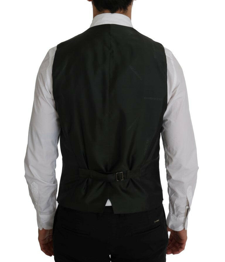 Dolce & Gabbana Black STAFF Cotton Striped Vest -  Vests for Men Suits -  Dolce & Gabbana.
