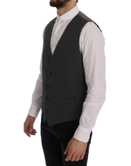 Dolce & Gabbana Gray STAFF Cotton Striped Vest -  Vests for Men Suits -  Dolce & Gabbana.