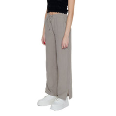 Jacqueline De Yong Beige Cotton Pant -   -  Jacqueline De Yong.
