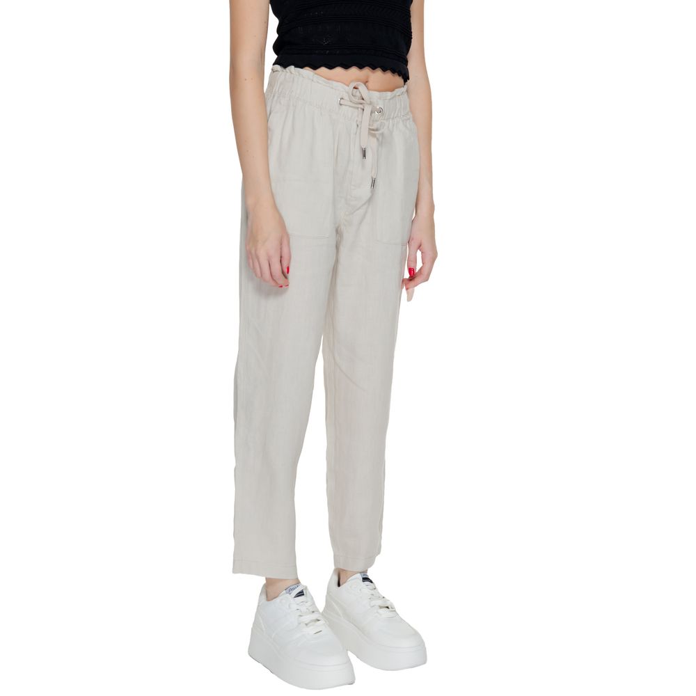 Street One Beige Linen Pant -   -  Street One.