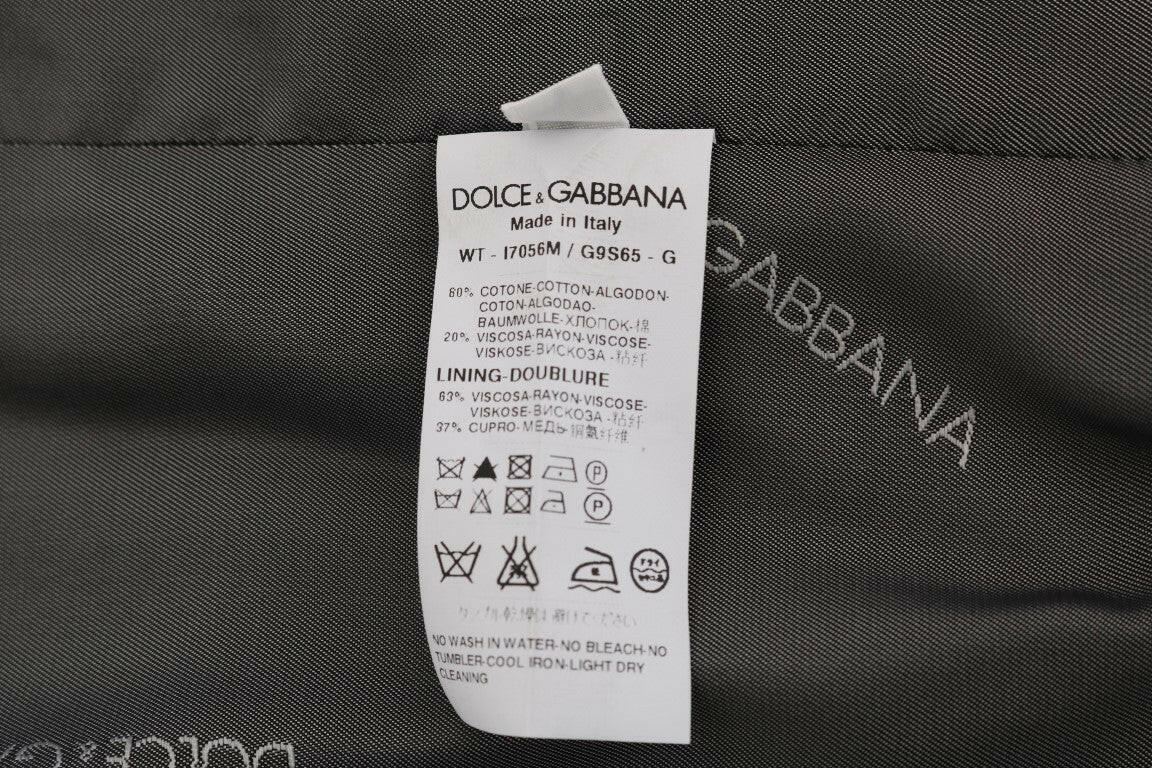 Dolce & Gabbana Gray STAFF Cotton Striped Vest -  Vests for Men Suits -  Dolce & Gabbana.