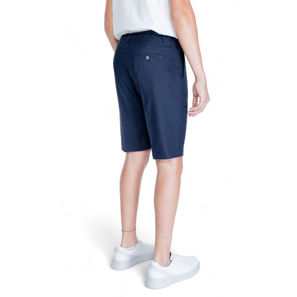 Antony Morato Blue Linen Bermuda -   -  Antony Morato.