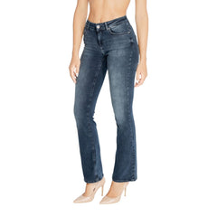 Only Blue Cotton Bootcut Jean -   -  Only.