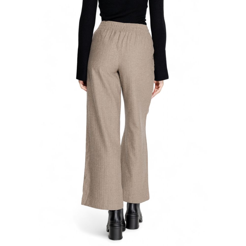 Jacqueline De Yong Brown Cotton Pant -   -  Jacqueline De Yong.