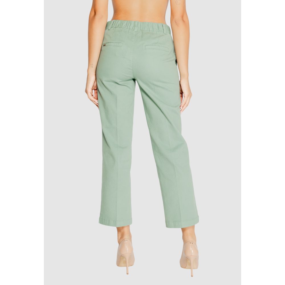 Street One Turquoise Cotton Pant -   -  Street One.