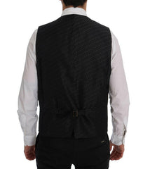 Dolce & Gabbana Gray STAFF Cotton Striped Vest -  Vests for Men Suits -  Dolce & Gabbana.