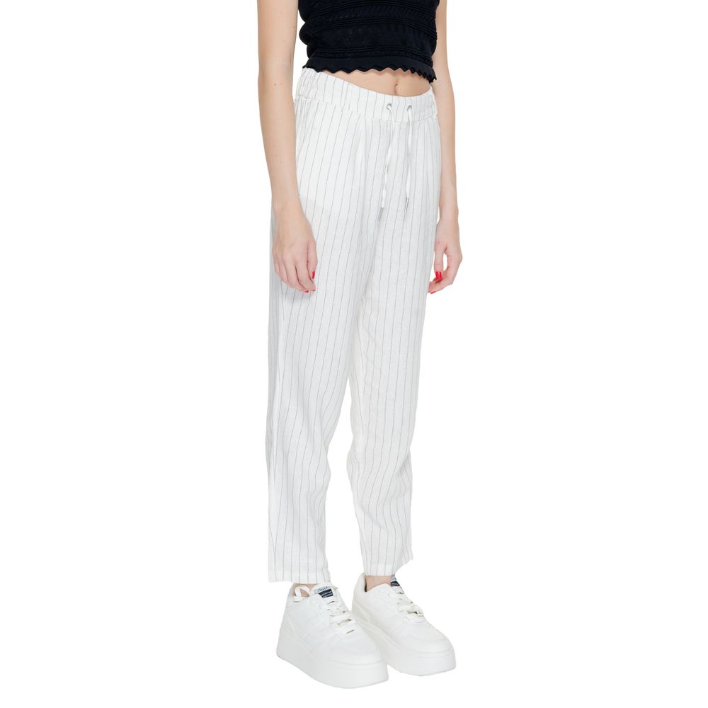 Only White Linen Pant -   -  Only.