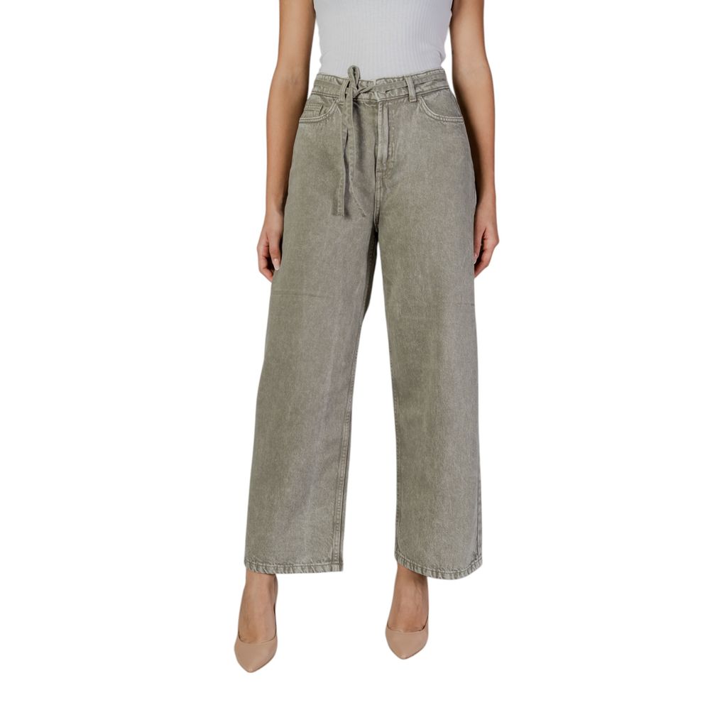 Only Green Cotton Bootcut Jean -   -  Only.
