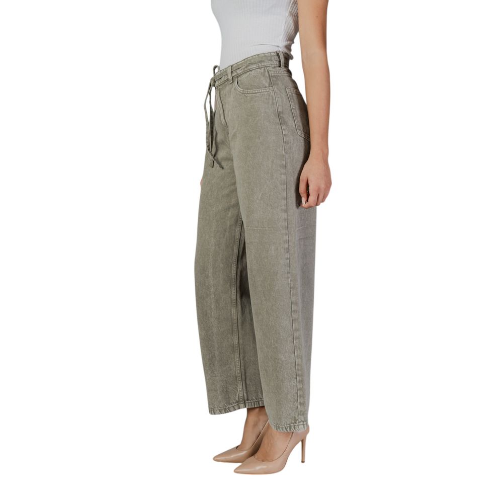 Only Green Cotton Bootcut Jean -   -  Only.