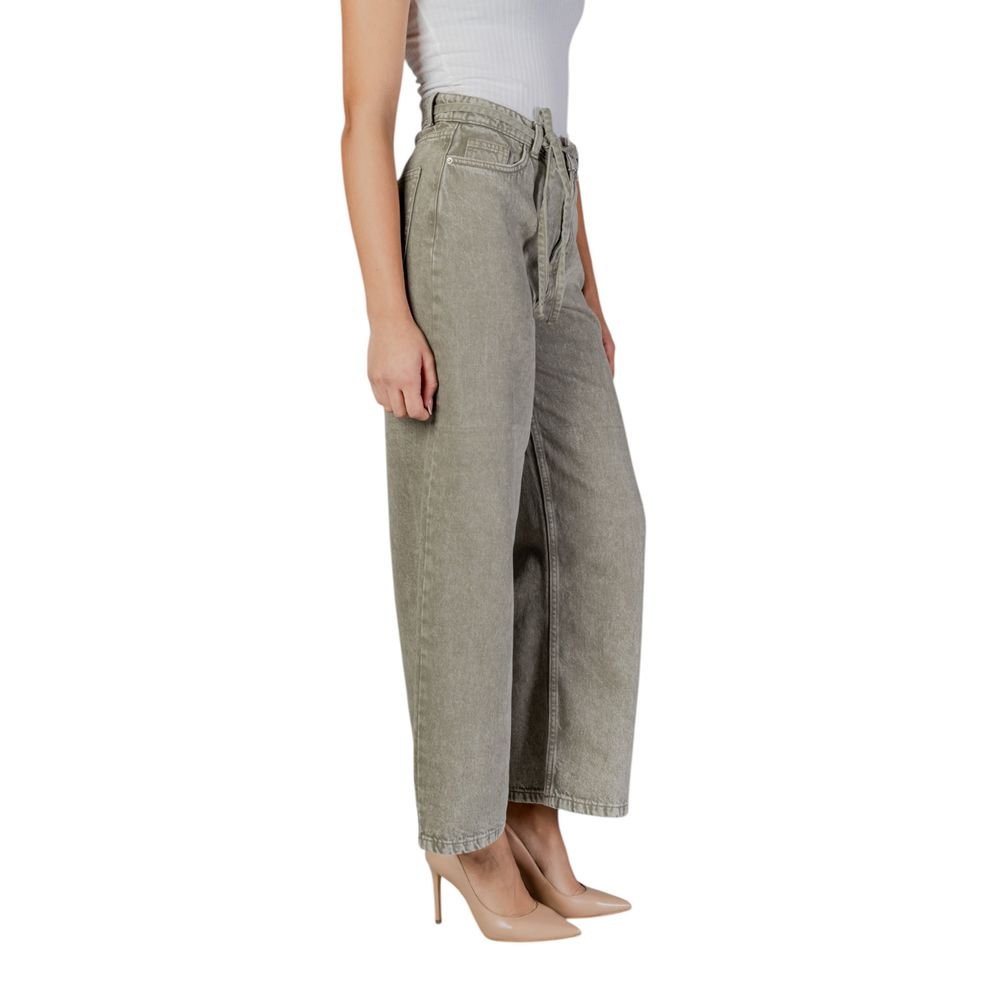 Only Green Cotton Bootcut Jean -   -  Only.