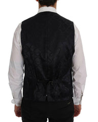 Dolce & Gabbana Black STAFF Wool Striped Vest -  Vests for Men Suits -  Dolce & Gabbana.