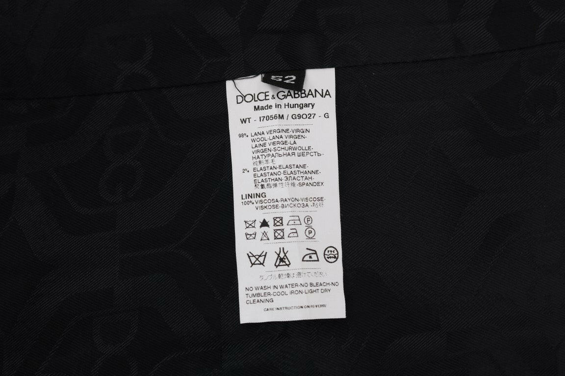 Dolce & Gabbana Black STAFF Wool Striped Vest -  Vests for Men Suits -  Dolce & Gabbana.
