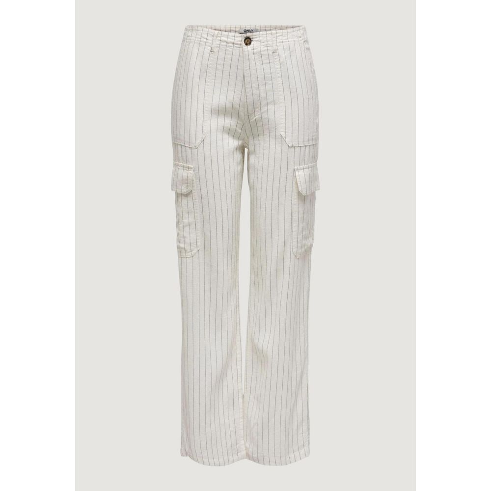 Only White Linen Pant -   -  Only.
